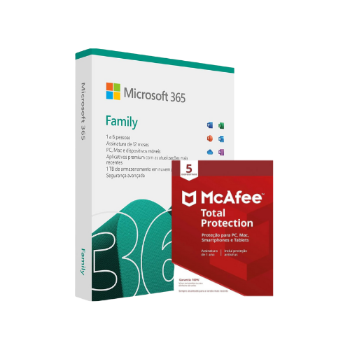 MICROSOFT FAMILY 365 + MCAFEE TOTAL PROTECTION 5 DISPOSITIVOS DIGITAL